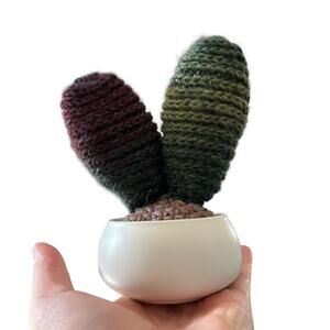 Crochet Bunny Ears Cactus ~ Handmade Decorative Plant